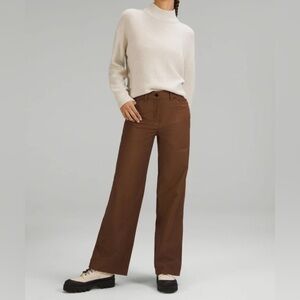 Lululemon City Sleek 5 Pocket Wide Leg Pants Utilitech Rust Orange